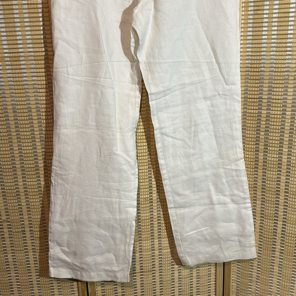 Charter Club Pant Shop Linen Cotton Drawstring Waistband Winter White Pants 8 - Picture 4 of 14